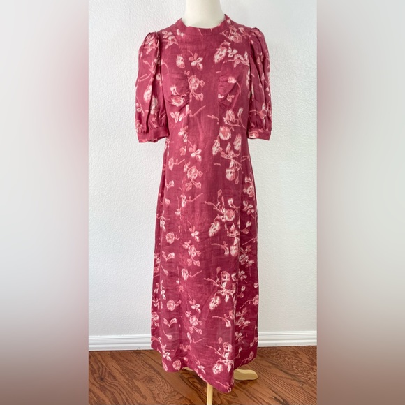 {Sea New York} Monet Floral A-Line Midi Dress, Size 10 - Picture 2 of 11